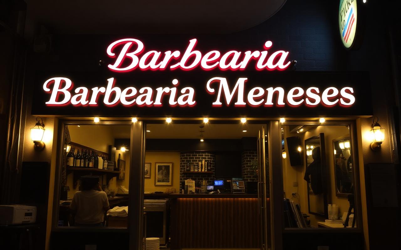 Fachada da Barbearia Meneses